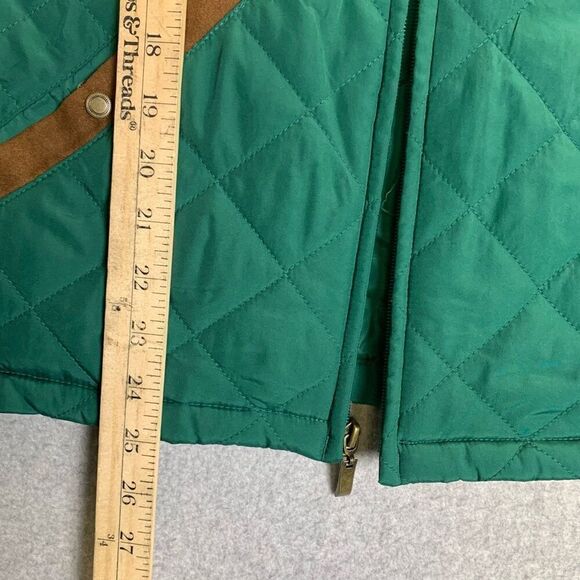 Croft & Barrow vest womens large quilted green brown - Picture 6 of 8